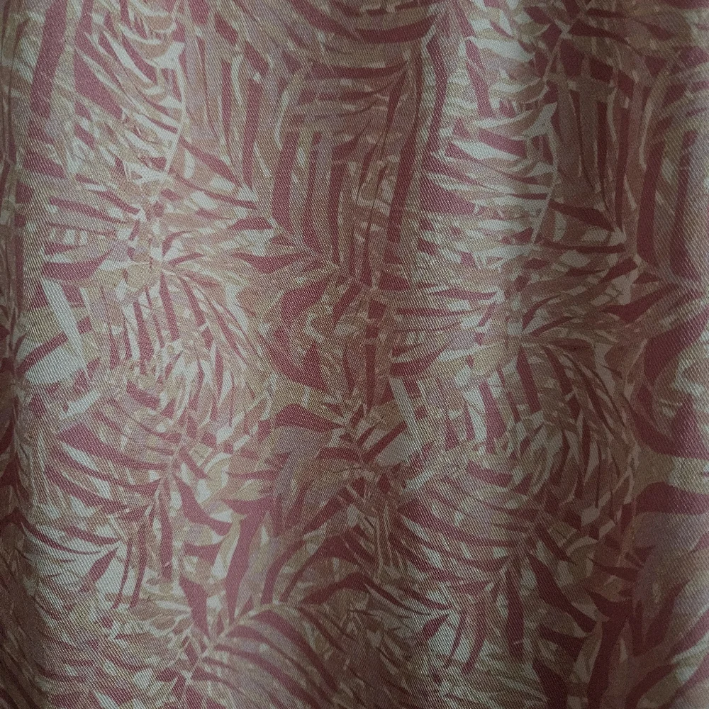 Maaji Wide Leg Side Slit Pants Pink Palm Tree Beach Resort Swim Cover Up Small - Picture 3 of 8
